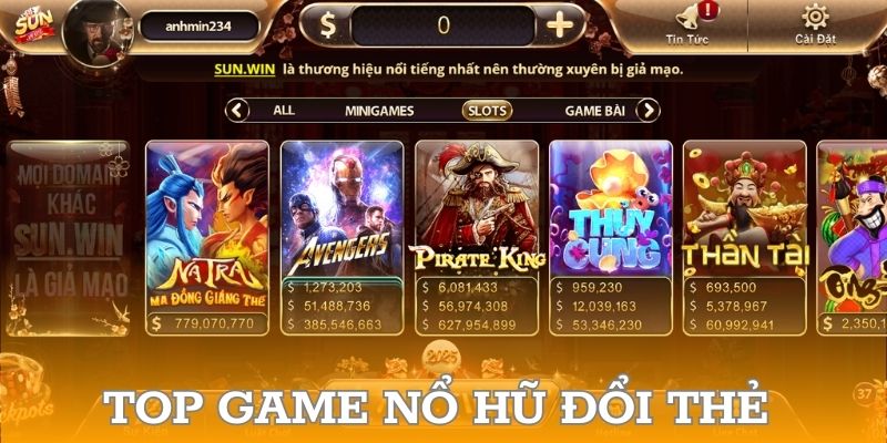 Top game nổ hũ đổi thẻ được săn đón liên tục